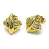 Oro Laminado Stud Earring, Gold Filled Style Polished, Golden Finish, 02.163.0355