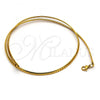 Stainless Steel Basic Necklace, Herringbone Design, Polished, Golden Finish, 04.265.0001.18