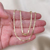 Oro Laminado Basic Necklace, Gold Filled Style Mariner Design, Polished, Golden Finish, 5.222.027.18