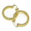 Oro Laminado Medium Hoop, Gold Filled Style Diamond Cutting Finish, Golden Finish, 02.170.0274.30