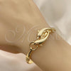 Oro Laminado Individual Bangle, Gold Filled Style Dolphin Design, Polished, Golden Finish, 07.192.0020.1.04 (05 MM Thickness, Size 4 - 2.25 Diameter)