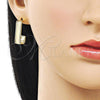 Oro Laminado Small Hoop, Gold Filled Style Diamond Cutting Finish, Golden Finish, 02.170.0513.12