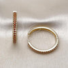 Oro Laminado Huggie Hoop, Gold Filled Style with Garnet Cubic Zirconia, Polished, Golden Finish, 02.195.0300.2.30