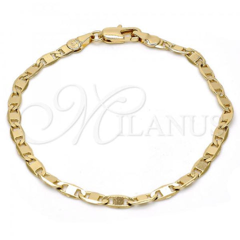 Oro Laminado Basic Bracelet, Gold Filled Style Mariner Design, Polished, Golden Finish, 5.222.029.07