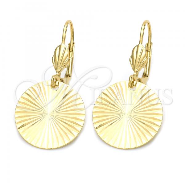 Oro Laminado Dangle Earring, Gold Filled Style Golden Finish, 5.103.011