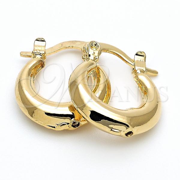 Oro Laminado Small Hoop, Gold Filled Style Polished, Golden Finish, 5.149.014.15