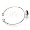 Rhodium Plated Individual Bangle, with Amethyst Swarovski Crystals, Polished, Rhodium Finish, 07.239.0006.4
