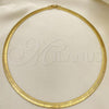 Oro Laminado Basic Necklace, Gold Filled Style Herringbone Design, Polished, Golden Finish, 04.63.1166.16