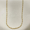 Oro Laminado Basic Necklace, Gold Filled Style Singapore Design, Polished, Golden Finish, 5.223.029.18