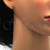 Stainless Steel Stud Earring, Heart Design, with Peridot Cubic Zirconia, Polished, Golden Finish, 02.271.0009.5
