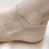 Oro Laminado Basic Anklet, Gold Filled Style Curb Design, Polished, Golden Finish, 5.222.008.10