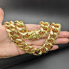 Oro Laminado Basic Necklace, Gold Filled Style Miami Cuban Design, Polished, Golden Finish, 03.419.0016.24