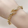 Oro Laminado Fancy Bracelet, Gold Filled Style Diamond Cutting Finish, Golden Finish, 03.93.0020.07