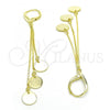 Sterling Silver Long Earring, Polished, Golden Finish, 02.186.0158
