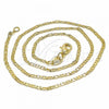 Oro Laminado Basic Necklace, Gold Filled Style Mariner Design, Polished, Golden Finish, 04.32.0006.16