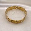 Stainless Steel Solid Bracelet, Polished, Golden Finish, 03.114.0284.08