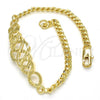 Oro Laminado Fancy Bracelet, Gold Filled Style Diamond Cutting Finish, Golden Finish, 03.311.0006.07