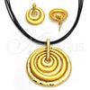 Oro Laminado Necklace and Earring, Gold Filled Style Polished, Golden Finish, 06.59.0111.1