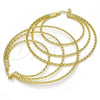 Oro Laminado Large Hoop, Gold Filled Style Diamond Cutting Finish, Golden Finish, 02.168.0042.55