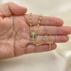 Oro Laminado Thin Rosary, Gold Filled Style Divino Niño and Crucifix Design, Polished, Golden Finish, 09.09.0005.18