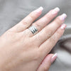 Stainless Steel Mens Ring, Polished, Rhodium Finish, 01.63.0718.08