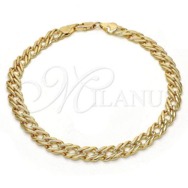 Oro Laminado Fancy Anklet, Gold Filled Style Polished, Golden Finish, 04.63.1362.10