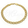 Oro Laminado Fancy Anklet, Gold Filled Style Polished, Golden Finish, 04.63.1362.10