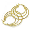 Oro Laminado Medium Hoop, Gold Filled Style Diamond Cutting Finish, Golden Finish, 02.168.0043.35