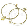 Oro Laminado Medium Hoop, Gold Filled Style Heart Design, Polished, Golden Finish, 02.63.2737.50