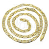 Oro Laminado Basic Necklace, Gold Filled Style Polished, Golden Finish, 04.63.1337.24