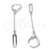 Sterling Silver Long Earring, Polished, Rhodium Finish, 02.186.0172.1