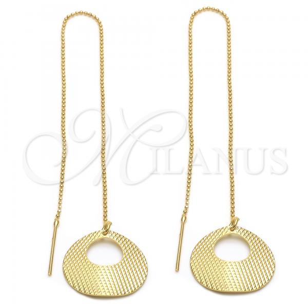 Oro Laminado Threader Earring, Gold Filled Style Golden Finish, 5.113.012