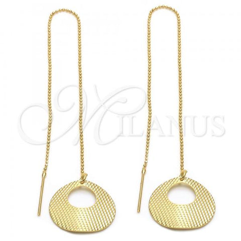 Oro Laminado Threader Earring, Gold Filled Style Golden Finish, 5.113.012