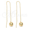 Oro Laminado Threader Earring, Gold Filled Style Strawberry Design, Golden Finish, 5.114.002