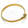 Oro Laminado Individual Bangle, Gold Filled Style Dolphin Design, Polished, Golden Finish, 07.192.0013.1.04 (05 MM Thickness, Size 4 - 2.25 Diameter)