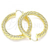 Oro Laminado Large Hoop, Gold Filled Style and Hollow Polished, Golden Finish, 02.170.0347.50