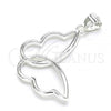 Sterling Silver Fancy Pendant, Butterfly Design, Polished,, 05.398.0037