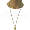 Oro Laminado Pendant Necklace, Gold Filled Style Polished, Golden Finish, 04.242.0074.30
