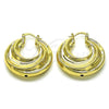 Oro Laminado Medium Hoop, Gold Filled Style Hollow Design, Polished, Golden Finish, 02.196.0106.35