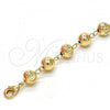 Oro Laminado Fancy Bracelet, Gold Filled Style Diamond Cutting Finish, Golden Finish, 03.93.0012.07