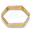 Stainless Steel Trio Bangle, Polished, Tricolor, 07.244.0006.06 (05 MM Thickness, Size 6 - 2.75 Diameter)