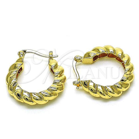Oro Laminado Small Hoop, Gold Filled Style Polished, Golden Finish, 02.163.0278.24