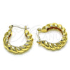Oro Laminado Small Hoop, Gold Filled Style Polished, Golden Finish, 02.163.0278.24