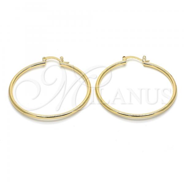 Oro Laminado Medium Hoop, Gold Filled Style Polished, Golden Finish, 5.134.009.35