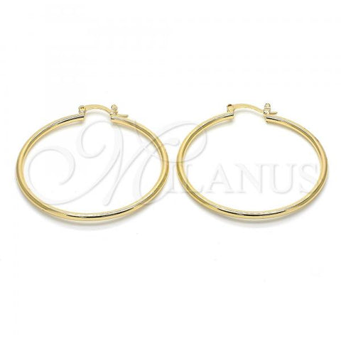 Oro Laminado Medium Hoop, Gold Filled Style Polished, Golden Finish, 5.134.009.35