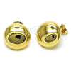 Oro Laminado Stud Earring, Gold Filled Style Polished, Golden Finish, 02.163.0383