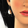 Oro Laminado Leverback Earring, Gold Filled Style Teardrop Design, Polished, Golden Finish, 02.163.0077