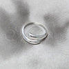 Sterling Silver Elegant Ring, Chunky and Teardrop Design, Polished, Silver Finish, 01.401.0004