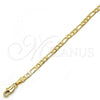 Oro Laminado Basic Bracelet, Gold Filled Style Figaro Design, Polished, Golden Finish, 5.222.016.07