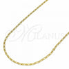 Oro Laminado Basic Necklace, Gold Filled Style Figaro Design, Polished, Golden Finish, 04.32.0015.16